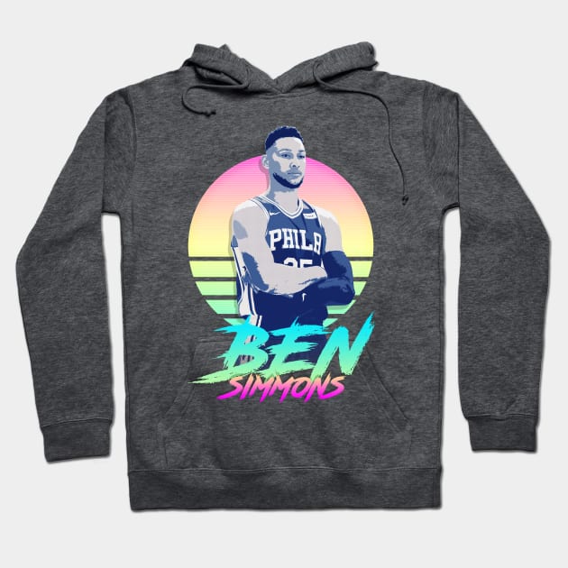 Ben Simmons Retro Futuristic Aesthetic Hoodie by StupidHead